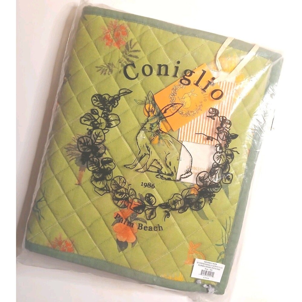 Coniglio Palm Beach Placemats Set Of 4 Reversible Tropical Print/ Green NWT $250 - Picture 15 of 16